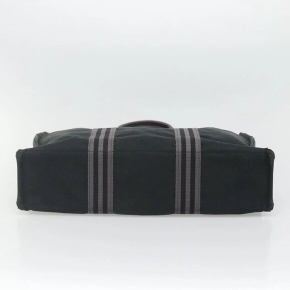 HERMES Fourre Tout MM Hand Bag Canvas Black Auth bs25852 - Picture 7 of 16